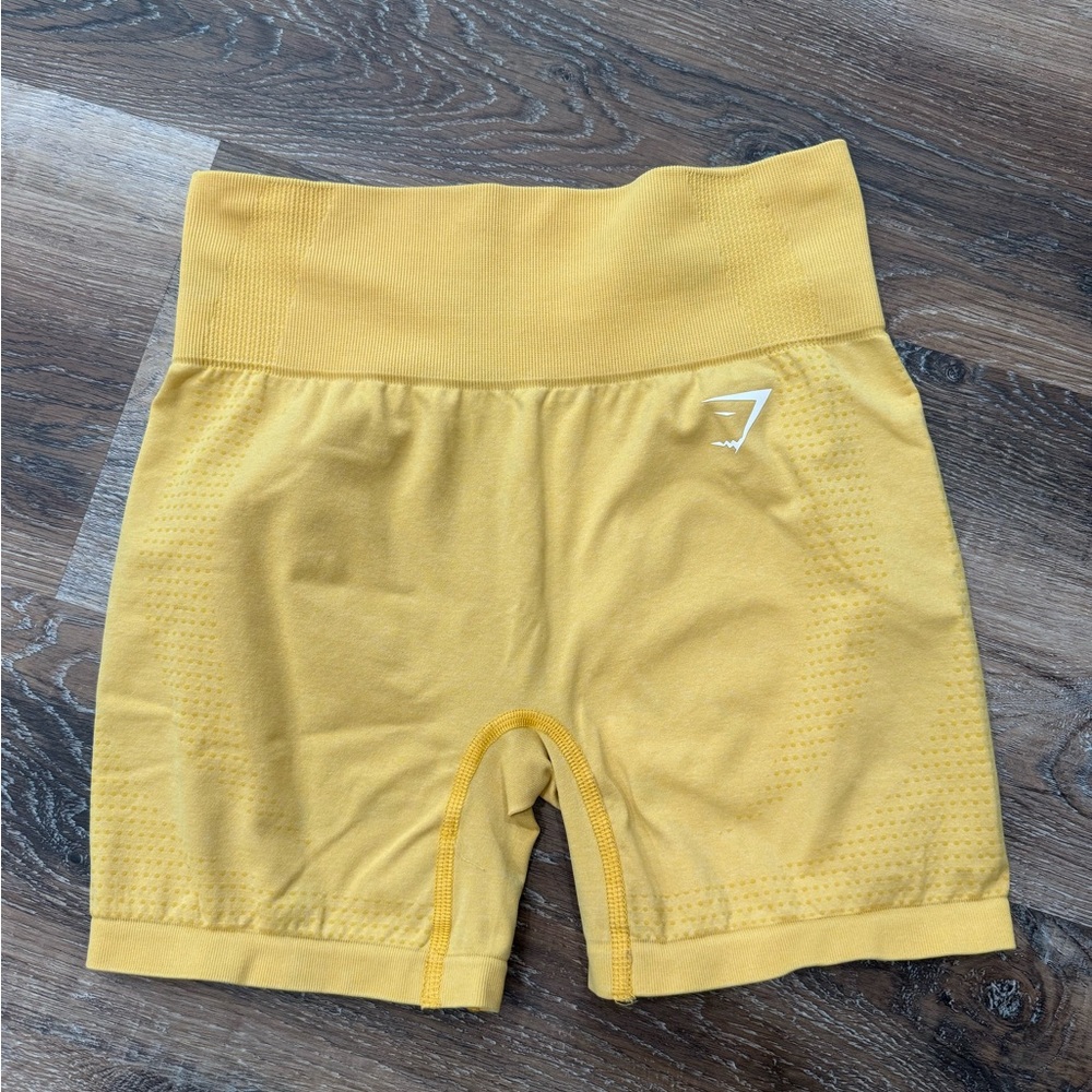 Gymshark Mustard High-Waisted Biker Shorts